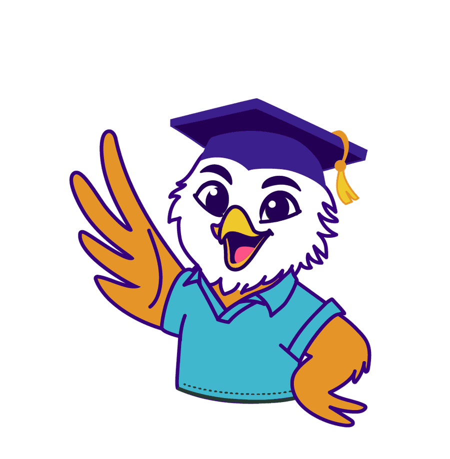 Azi, la mascotte d’Azimut Games, en toque de diplômé
